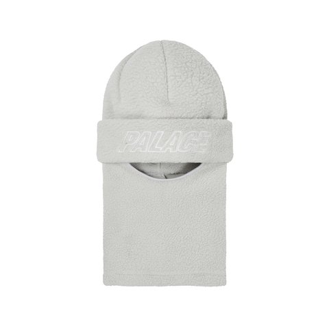 Palace FLEECE FACEWARMER BEANIE GREY - $68.00
