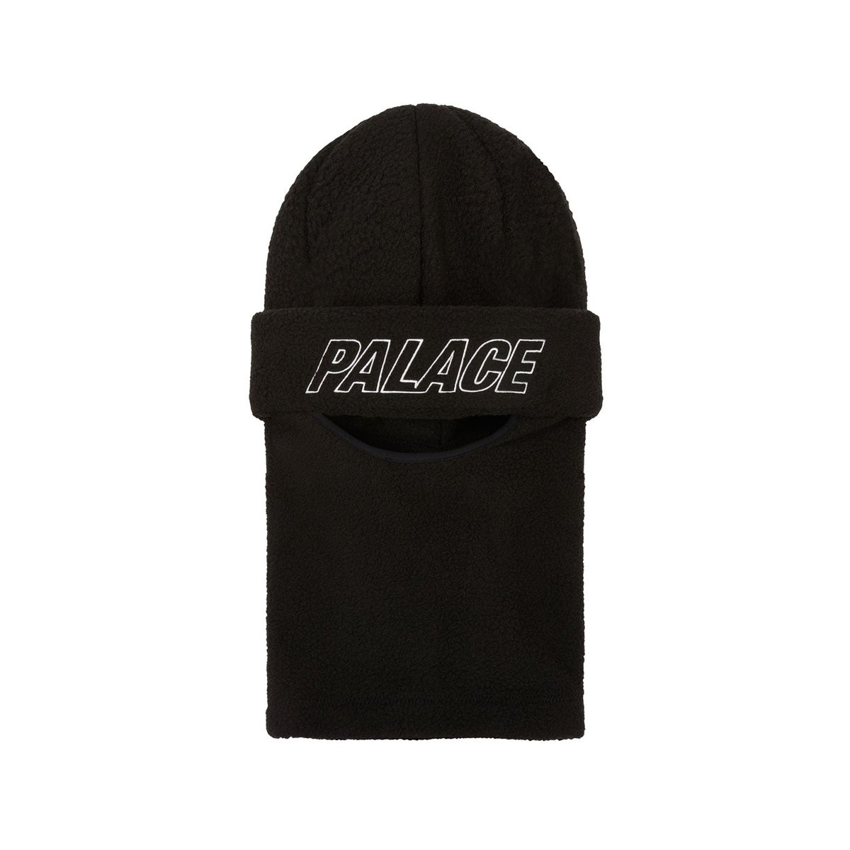 Palace FLEECE FACEWARMER BEANIE BLACK (Spring 2023) - $68.00