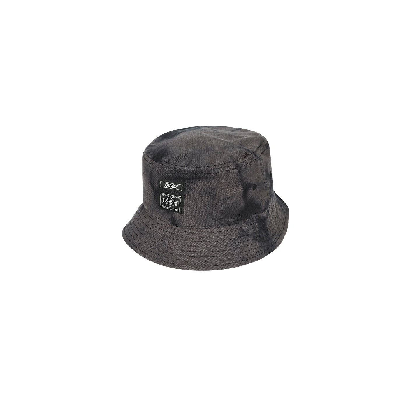 PALACE PORTER BUCKET HAT BLACK WAVE DYE