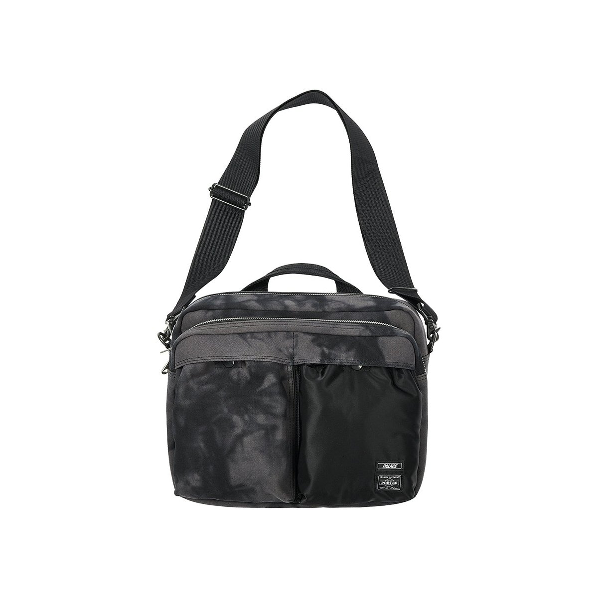 Palace PALACE PORTER 2WAY SHOULDER BAG BLACK WAVE DYE (Palace Porter 2023) - $298.00
