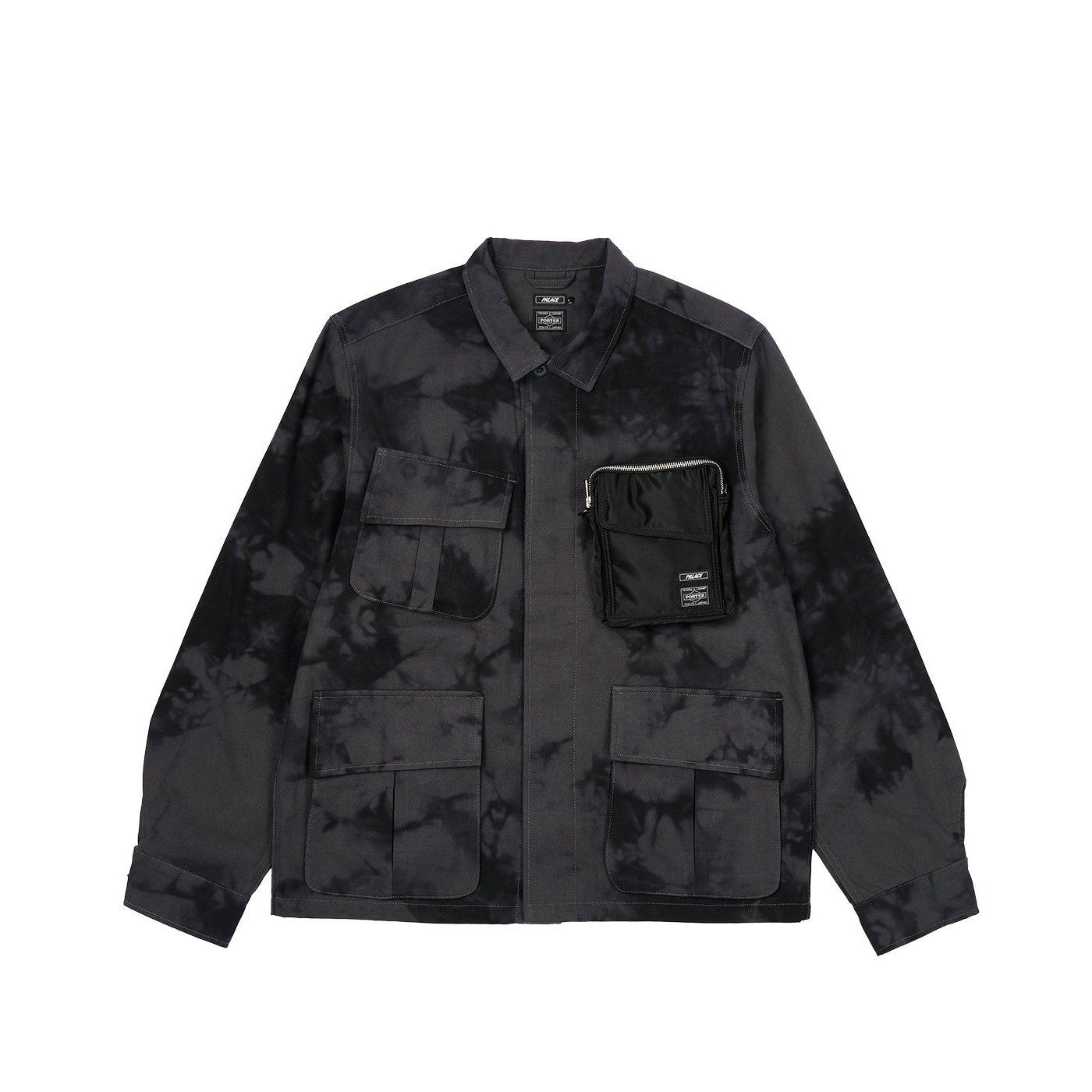PALACE PORTER JACKET BLACK WAVE DYE