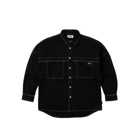 Palace STITCH UP DROP SHOULDER SHIRT BLACK - $168.00
