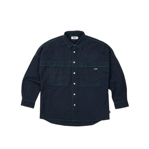 STITCH UP DROP SHOULDER SHIRT NAVY