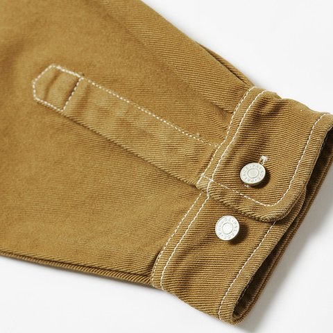 STITCH UP DROP SHOULDER SHIRT BROWN