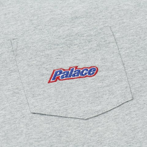 Palace EMBROIDERED POCKET T-SHIRT GREY MARL - Colorway