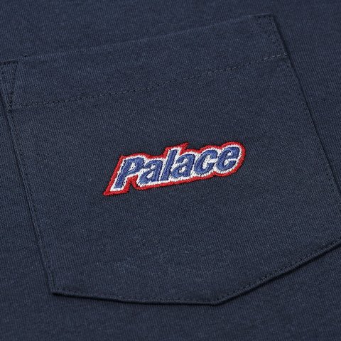 Palace EMBROIDERED POCKET T-SHIRT NAVY - Colorway