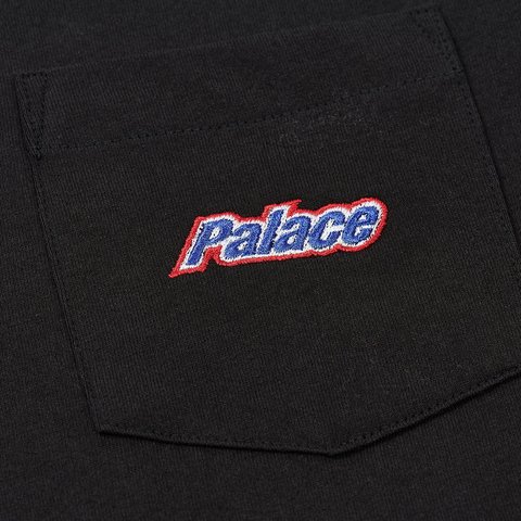 Palace EMBROIDERED POCKET T-SHIRT BLACK - Colorway