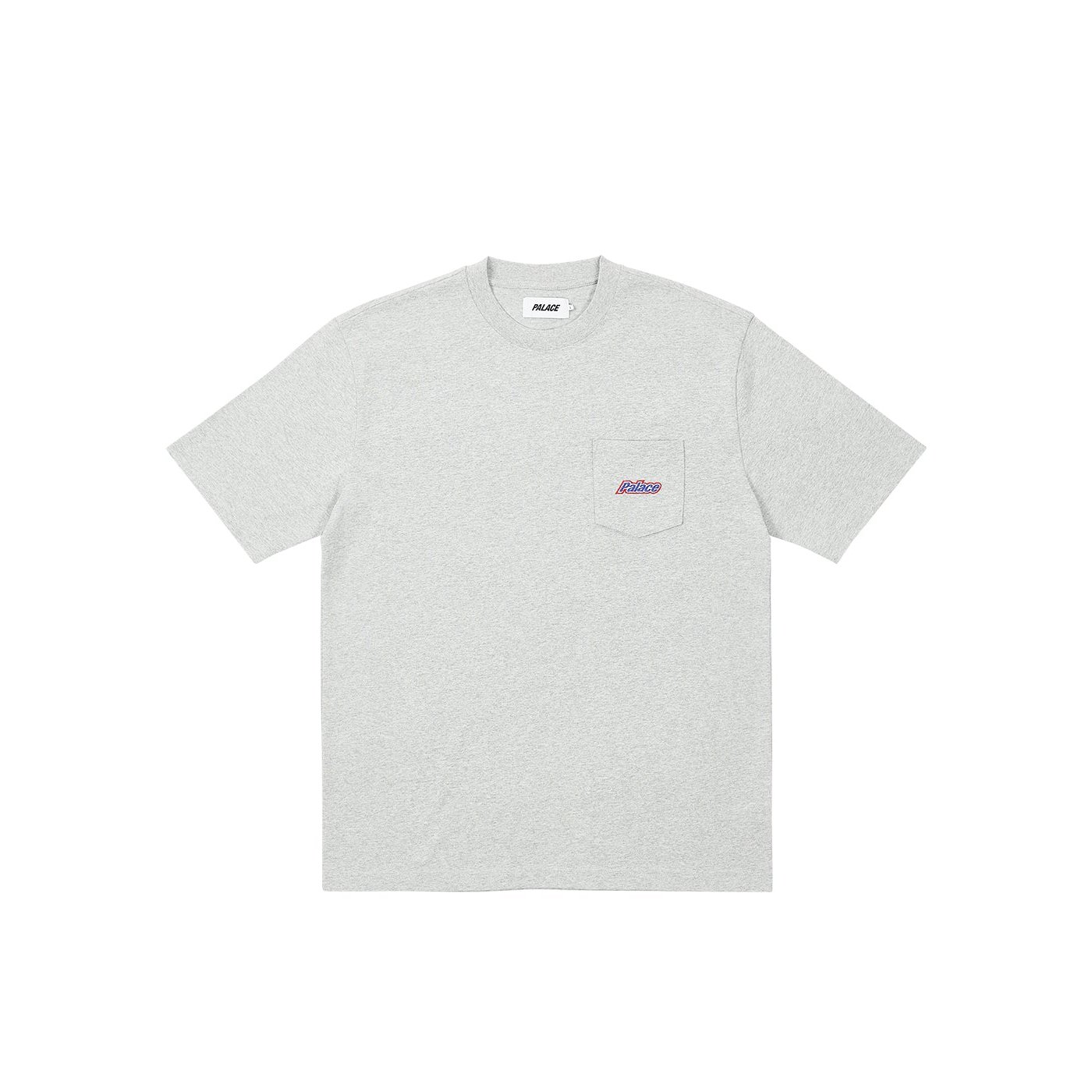 EMBROIDERED POCKET T-SHIRT GREY MARL