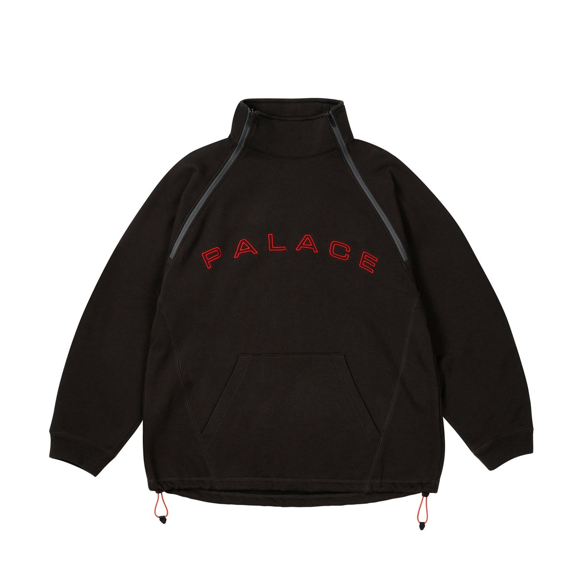 Palace DOUBLE ZIP FUNNEL BLACK (Autumn 2024) - $168.00
