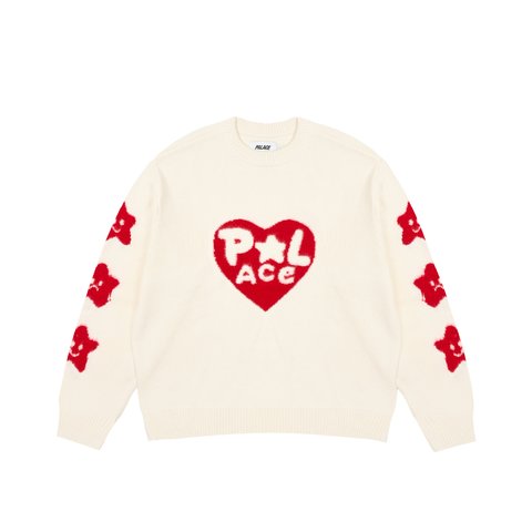 Palace COSY KNIT SOFT WHITE - $198.00