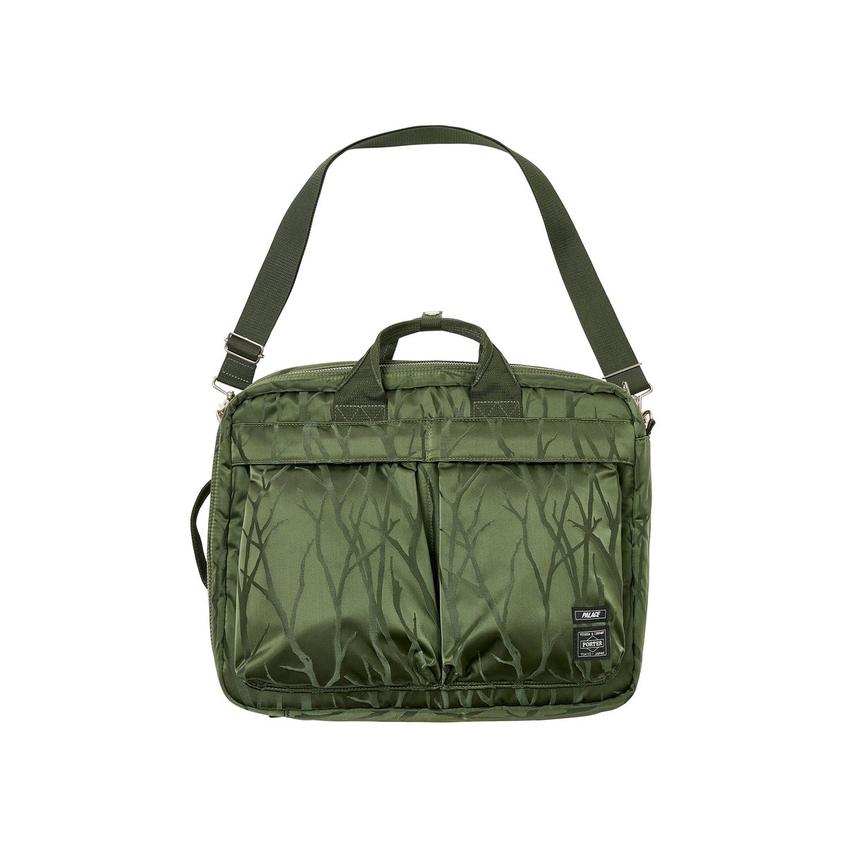 Palace PALACE PORTER 3 WAY BRIEFCASE OLIVE / JACQUARD (Palace Porter Yoshida 2024) - $988.00