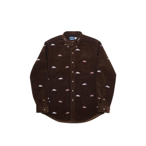 Palace PALACE RALPH LAUREN EMBROIDERED CORD GTI SHIRT MOHICAN BROWN
