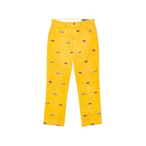 Palace PALACE RALPH LAUREN EMBROIDERED CORD GTI CHINO PALAZZO YELLOW