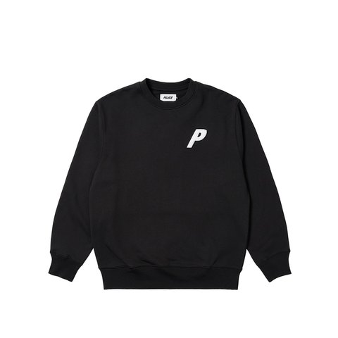 Palace FLEECE TRI-FERG CREW BLACK - Colorway
