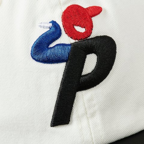 Palace FAUX LEATHER BUNNING MAN SNAPBACK WHITE - Colorway