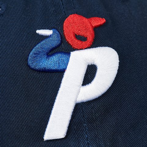 Palace FAUX LEATHER BUNNING MAN SNAPBACK NAVY - Colorway