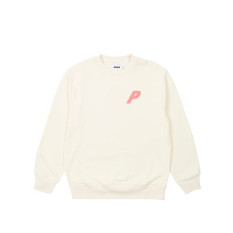 Palace FLEECE TRI-FERG CREW SOFT WHITE - Colorway
