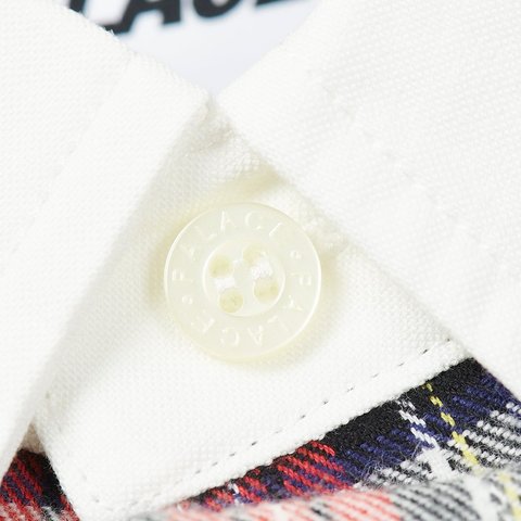 Palace CHECK PANEL CHAMBRAY SHIRT WHITE - Colorway