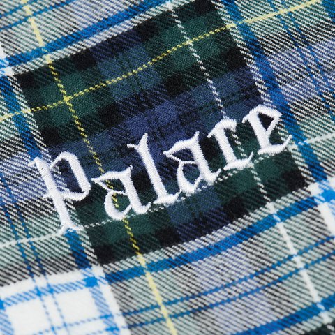 Palace CHECK PANEL CHAMBRAY SHIRT INDIGO - Colorway