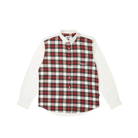 Palace CHECK PANEL CHAMBRAY SHIRT WHITE - €148.00