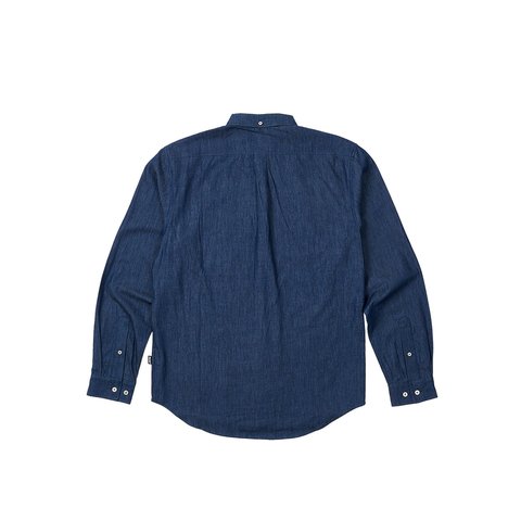 Palace CHECK PANEL CHAMBRAY SHIRT INDIGO - Colorway