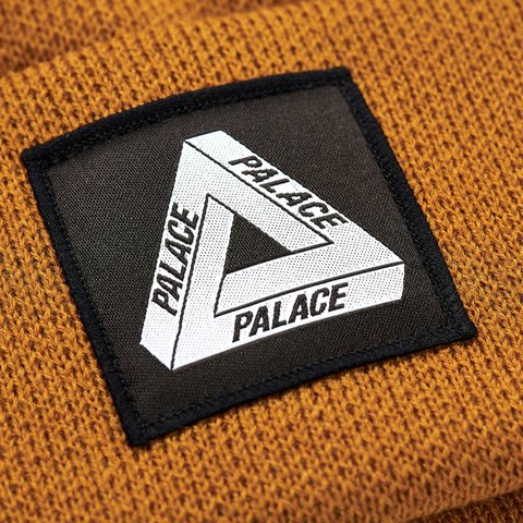 Palace TRI-FERG PATCH BEANIE TAN - Colorway