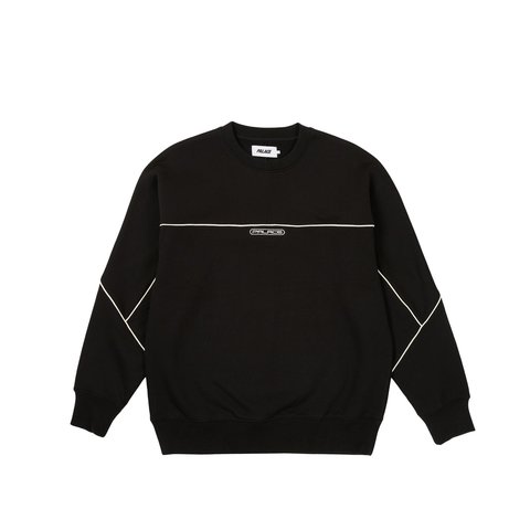 PIPED CREW BLACK