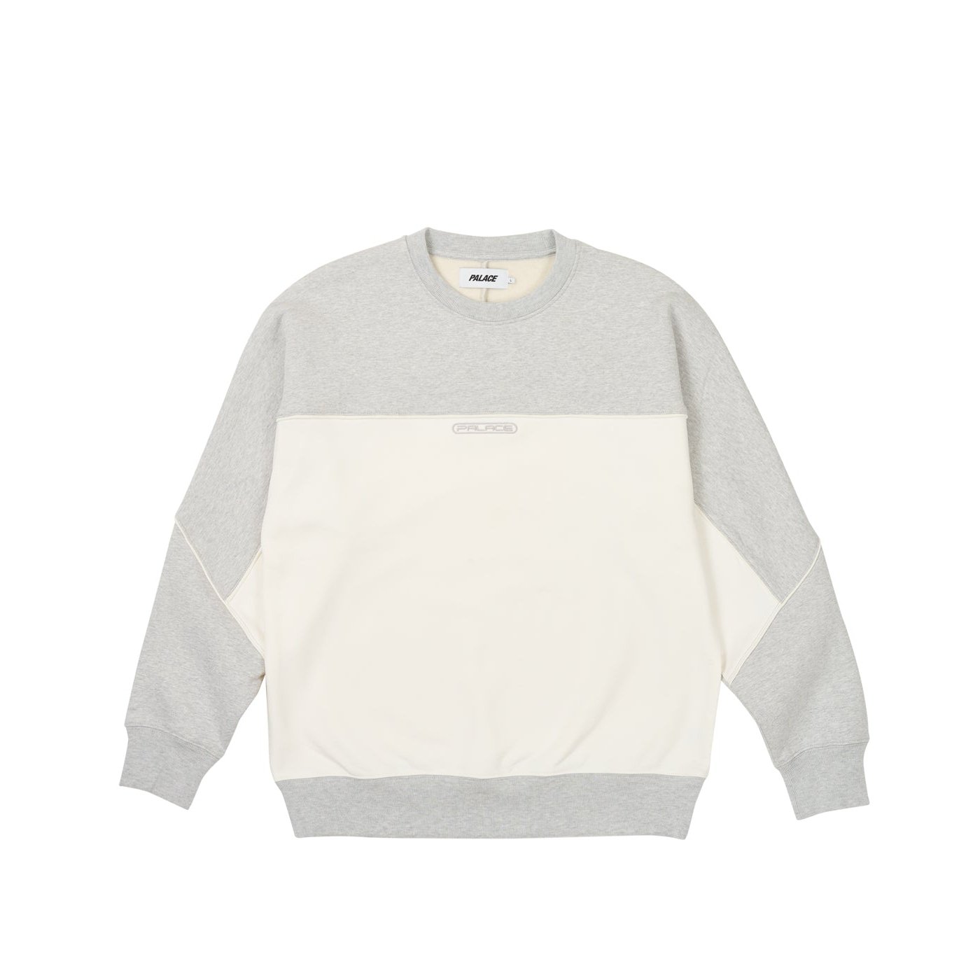 PIPED CREW GREY MARL