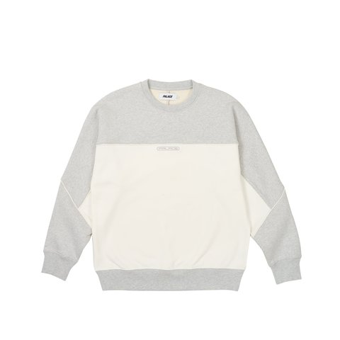 PIPED CREW GREY MARL