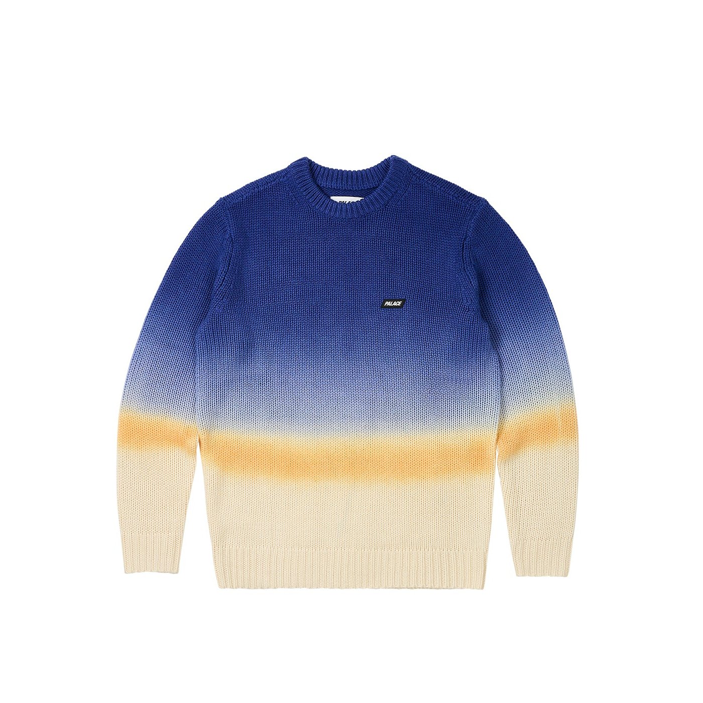 GRADIENT DYE RIB KNIT BLUE