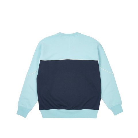 Palace PIPED CREW CRYSTALISED BLUE - Colorway