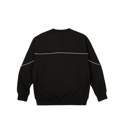 Palace PIPED CREW BLACK - Colorway