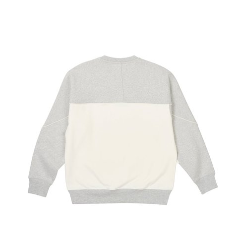 Palace PIPED CREW GREY MARL - Colorway