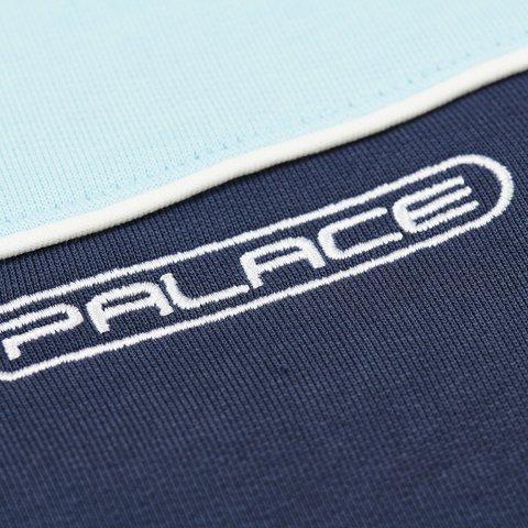 Palace PIPED CREW CRYSTALISED BLUE - Colorway