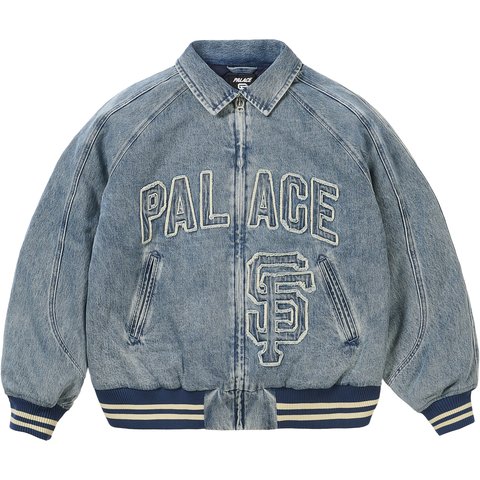 Palace PALACE SAN FRANCISCO GIANTS DENIM VARSITY JACKET STONE WASH