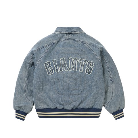 Palace PALACE SAN FRANCISCO GIANTS DENIM VARSITY JACKET STONE WASH - Colorway
