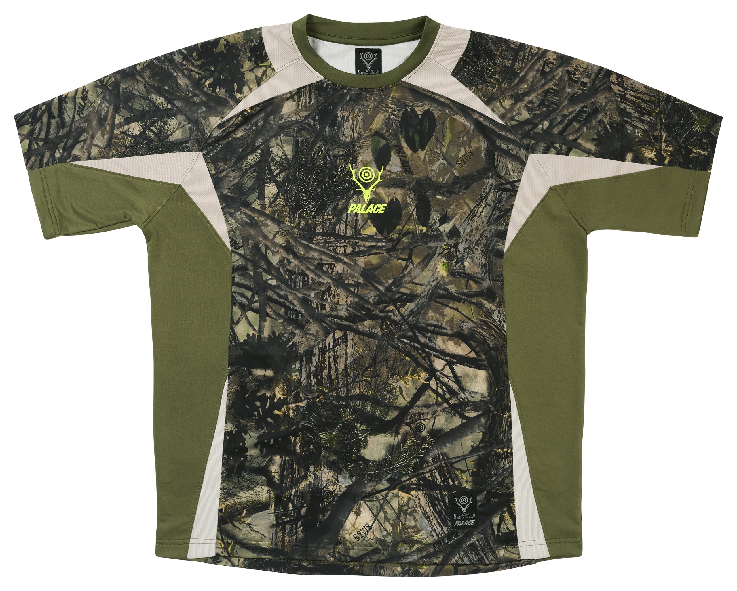 PALACE SOUTH2 WEST8 JERSEY OLIVE CAMO