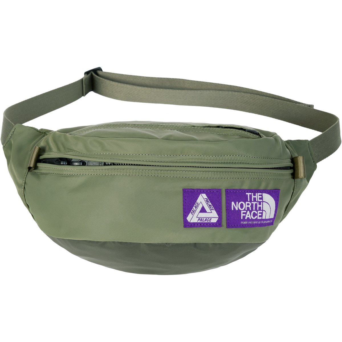 Palace PALACE THE NORTH FACE PURPLE LABEL MOUNTAIN WIND WAIST BAG SAGE GREEN (Palace The North Face Purple Label 2025)