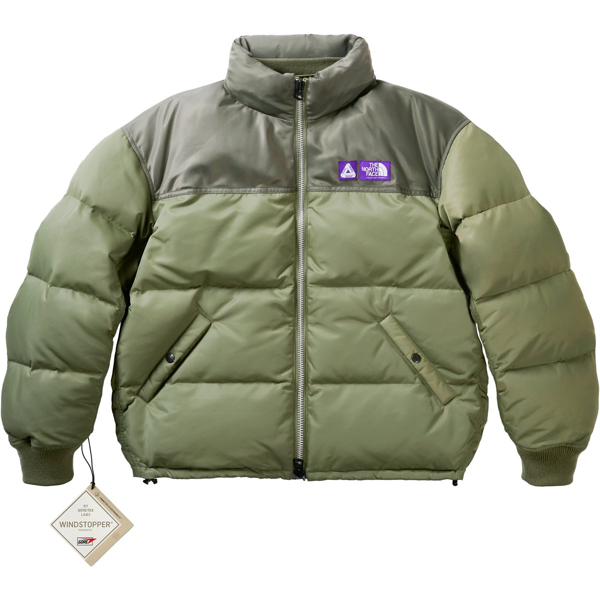 Palace PALACE THE NORTH FACE PURPLE LABEL WINDSTOPPER FIELD DOWN JACKET SAGE GREEN (Palace The North Face Purple Label 2025)