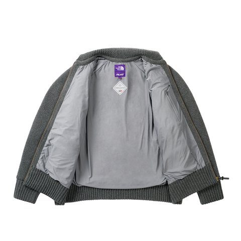 Palace PALACE THE NORTH FACE PURPLE LABEL WINDSTOPPER FIELD KNIT ASPHALT GRAY - Colorway