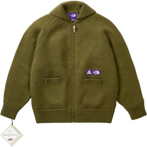 Palace PALACE THE NORTH FACE PURPLE LABEL WINDSTOPPER FIELD KNIT SAGE GREEN