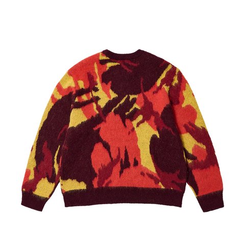 Palace HAIRY CAMO KNIT FIRE - Colorway