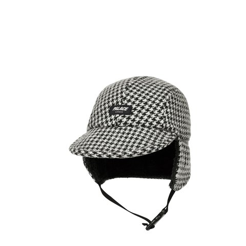 Palace REVERSO EARFLAP 4-PANEL HOUNDSTOOTH WHITE - $58.00