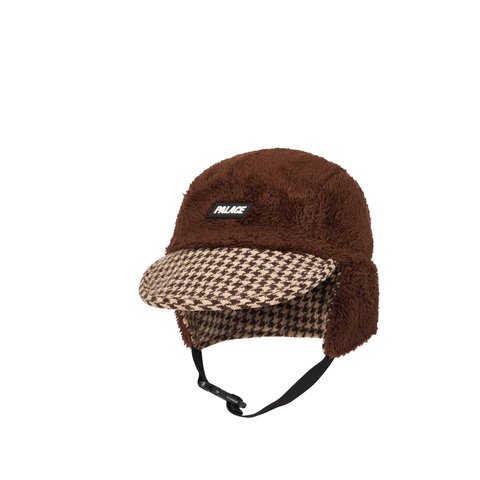 Palace REVERSO EARFLAP 4-PANEL HOUNDSTOOTH BROWN - Colorway