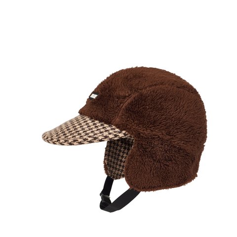 Palace REVERSO EARFLAP 4-PANEL HOUNDSTOOTH BROWN - Colorway