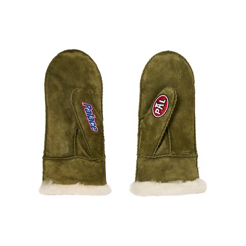 Palace PALACE UGG SHEEPSKIN MITTEN BURNT OLIVE - Colorway