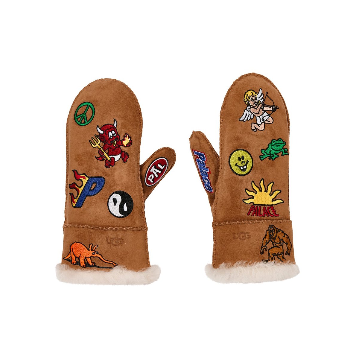 Palace PALACE UGG SHEEPSKIN MITTEN CHESTNUT (Palace Ugg 2023) - $160.00