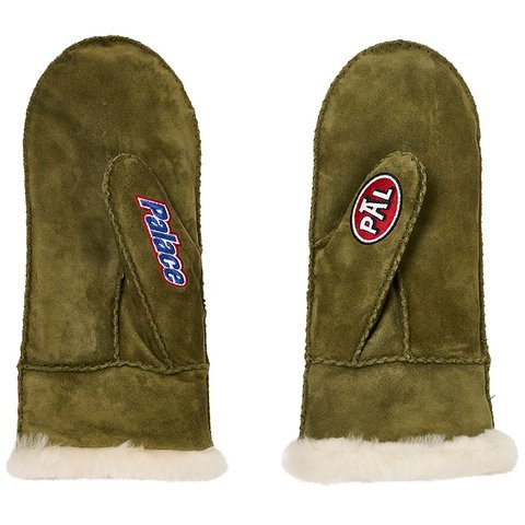 Palace PALACE UGG SHEEPSKIN MITTEN BURNT OLIVE - Colorway