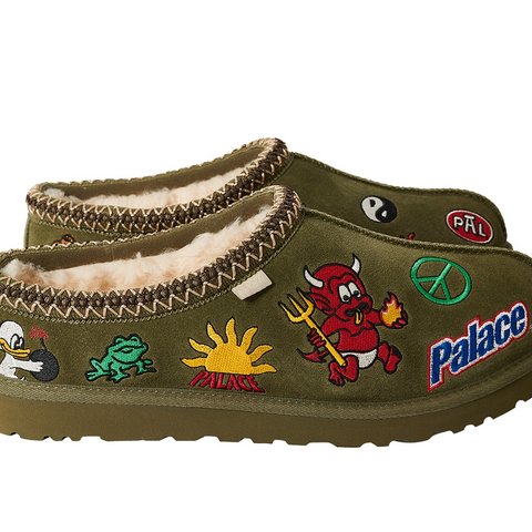Palace PALACE UGG TASMAN SLIPPER BURNT OLIVE - Colorway
