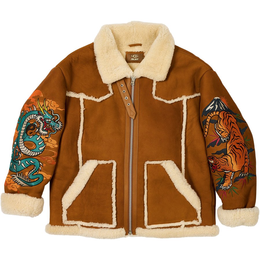 PALACE UGG SHEARLING JACKET CHESTNUT